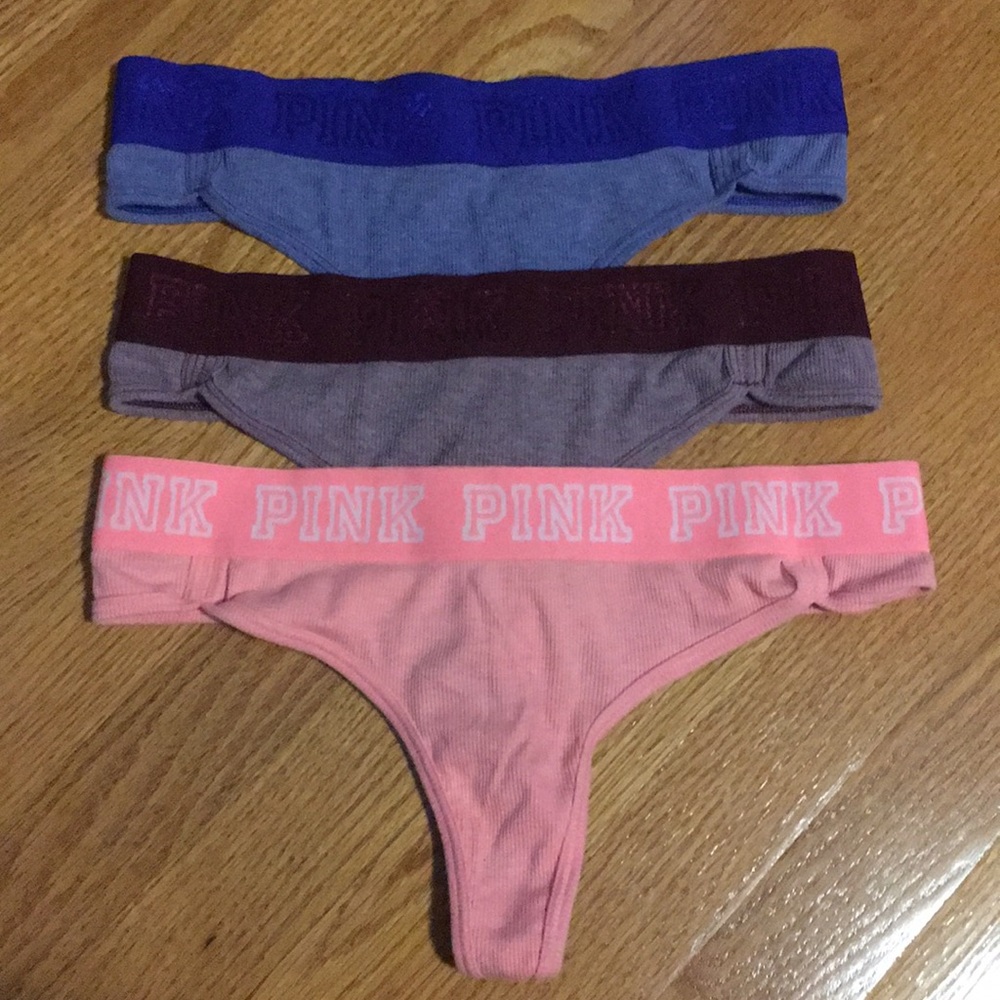 Pink Logo Thongs